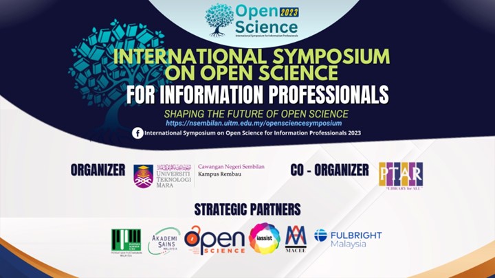 A screencapture reading International Symposium of Open Science and showing many logos.