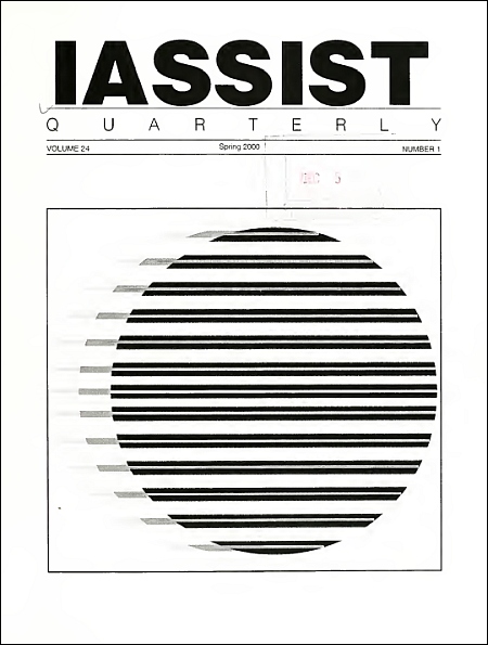 IASSIST Quarterly Cover, second design, Spring 2000